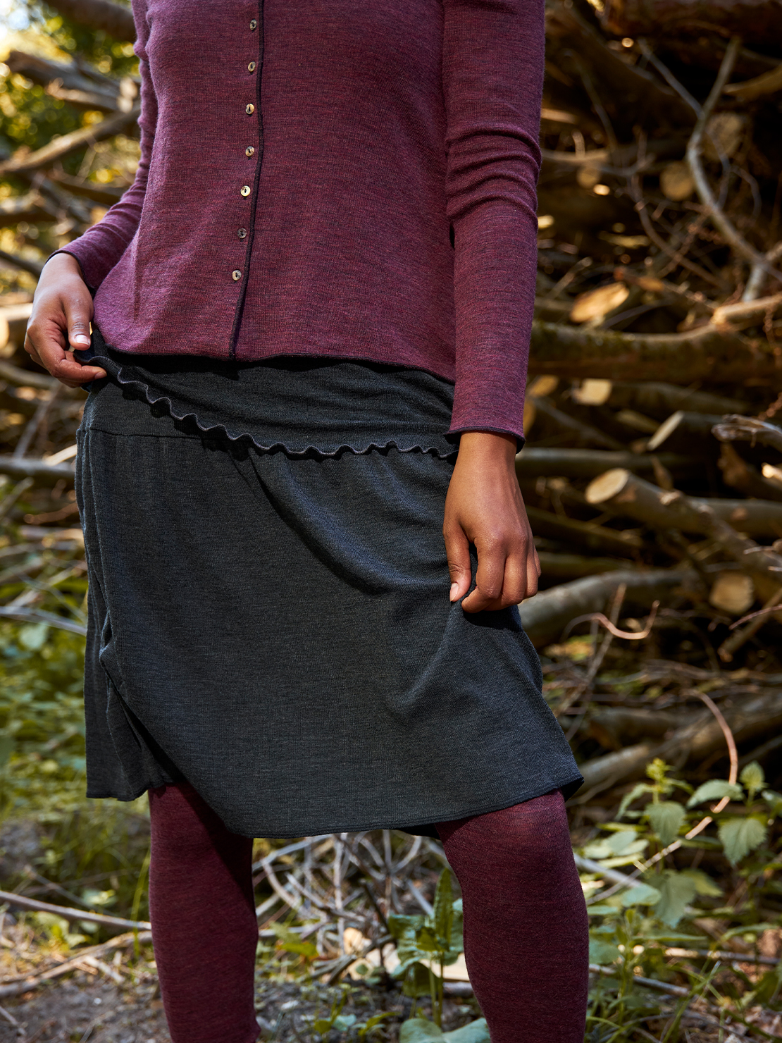 Skirt rib merino